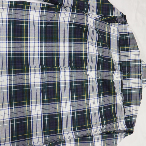 VTG 90s TOMMY HILFIGER Denim Shirt w/ Plaid - Picture 6 of 8